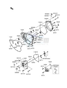 RM-Z250 (E28) drawing ENGINE COVER