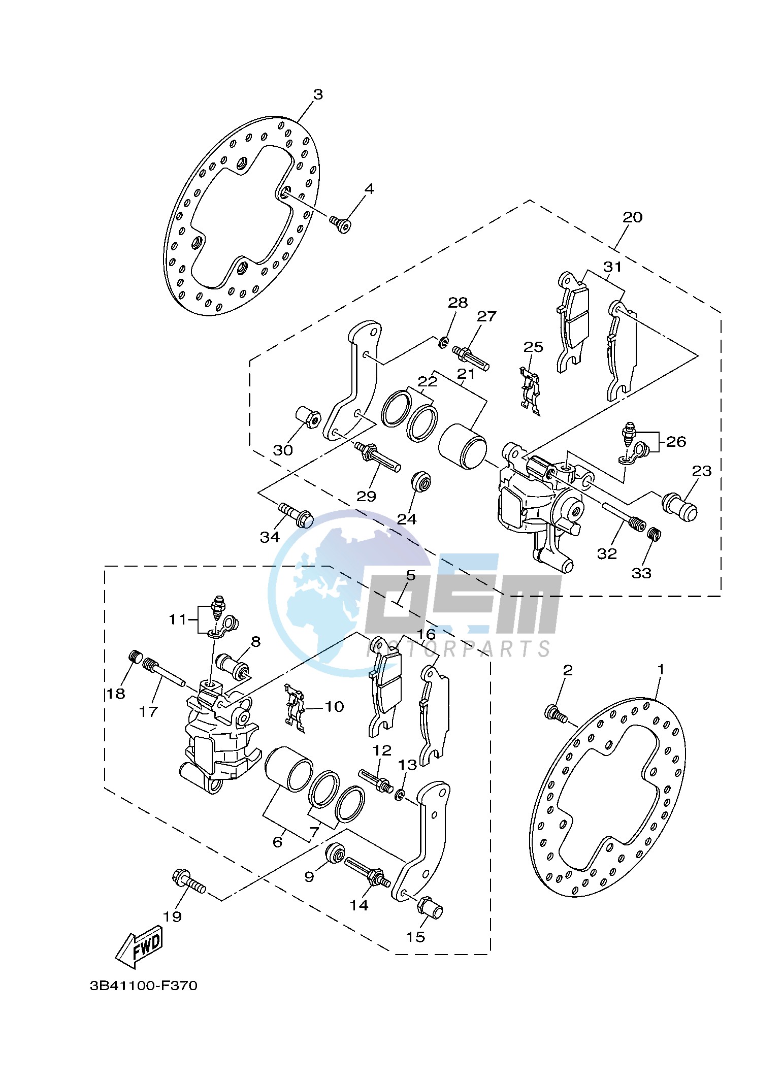 REAR BRAKE CALIPER