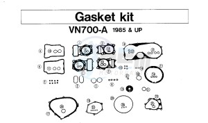 VN 700 A [LTD] (A1) [LTD] drawing GASKET KIT