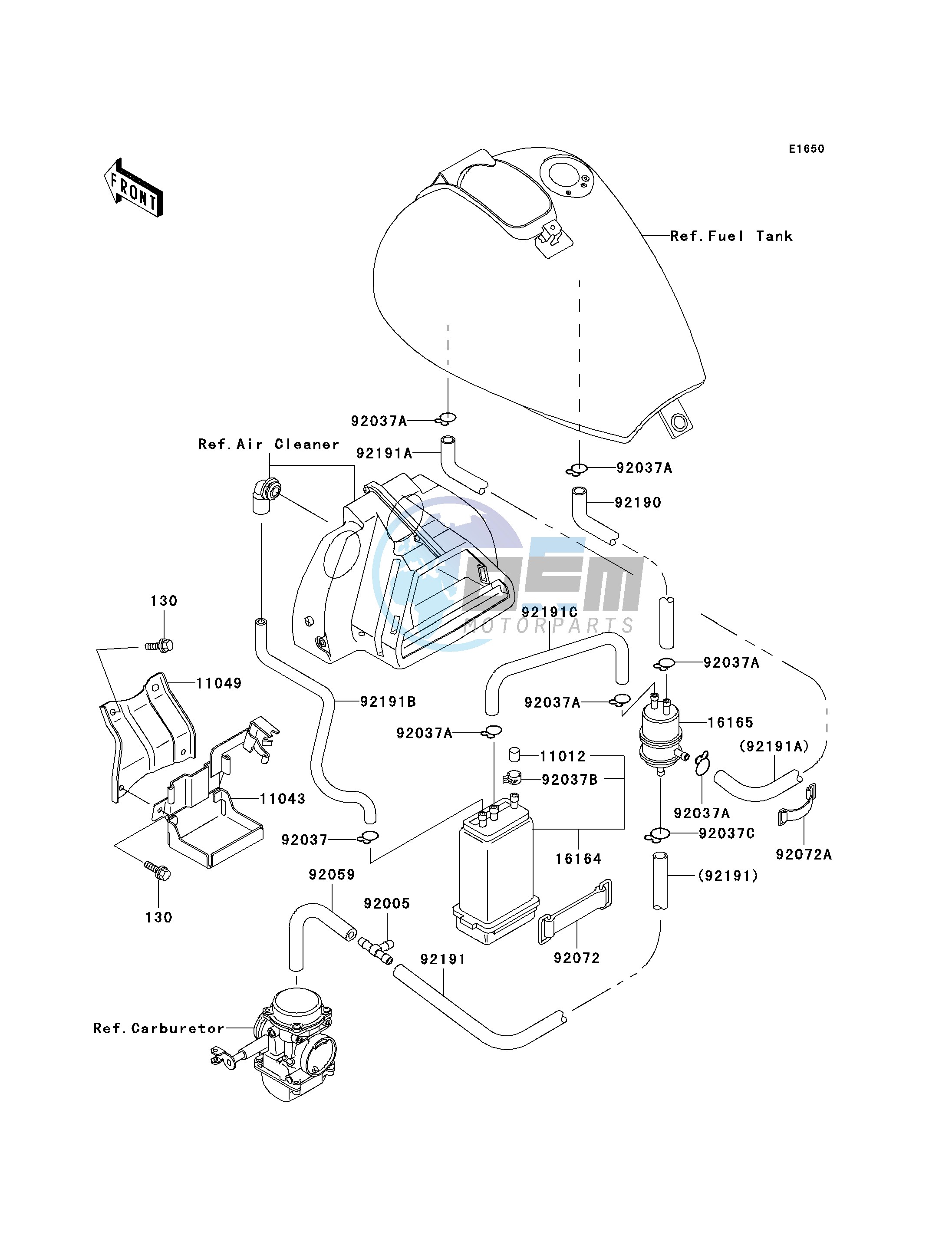 FUEL EVAPORATIVE SYSTEM-- CA- -