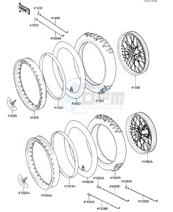 KX 125 F [KX125] (F1) [KX125] drawing WHEELS_TIRES