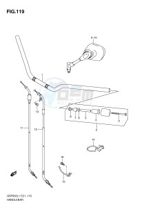 GSF650 (E21) Bandit drawing HANDLEBAR (GSF650L1 E21)