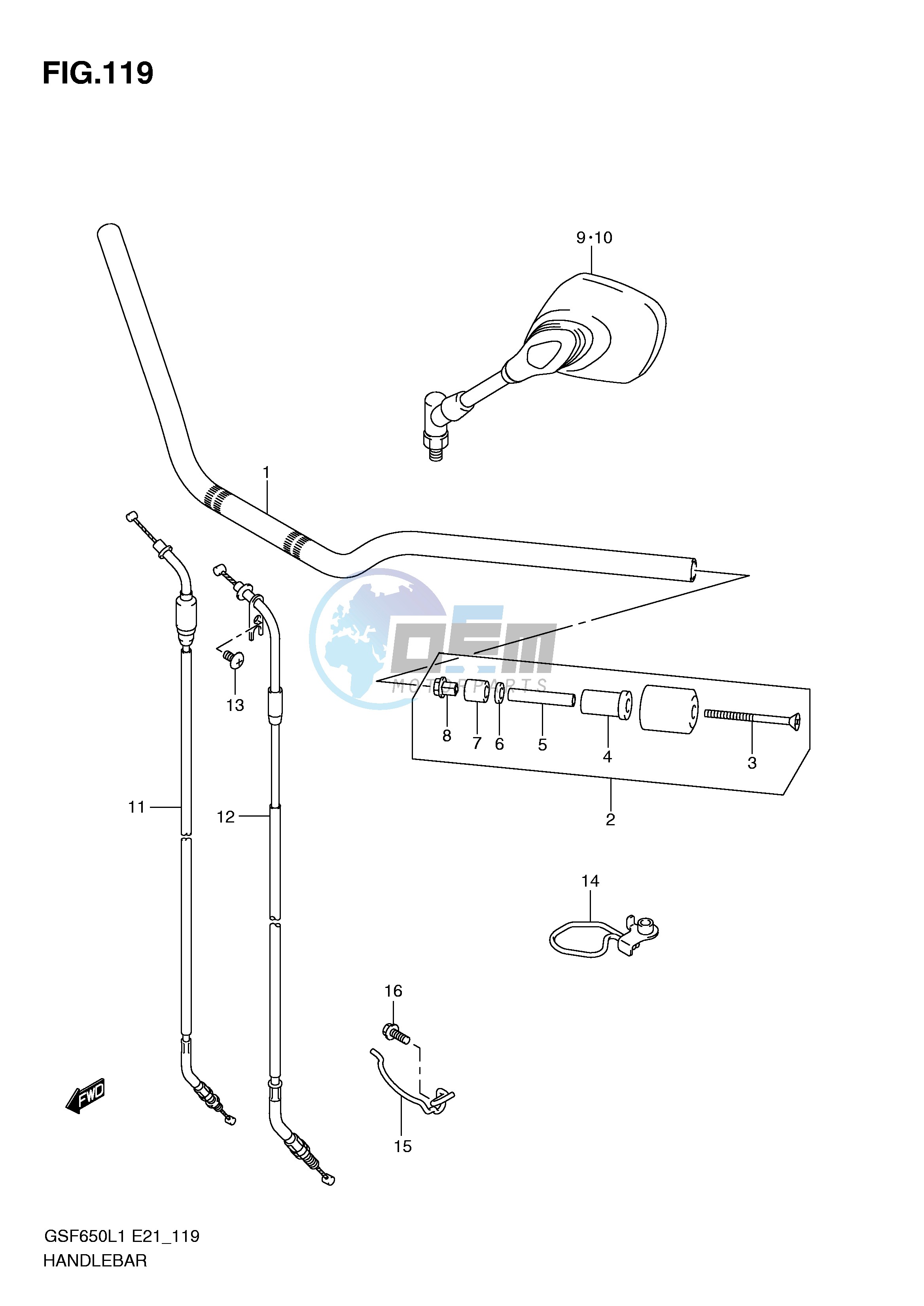 HANDLEBAR (GSF650L1 E21)