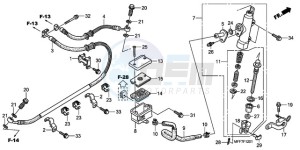 XL700VA9 France - (F / ABS CMF) drawing RR. BRAKE MASTER CYLINDER (ABS)