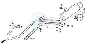 TRX200 FOURTRAX 200 drawing EXHAUST MUFFLER