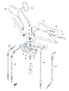 GS500 (P19) drawing HANDLEBAR (MODEL K3)