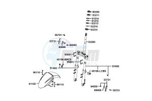 AGILITY CARRY 50cc drawing Steering Stem  - Front Cushion