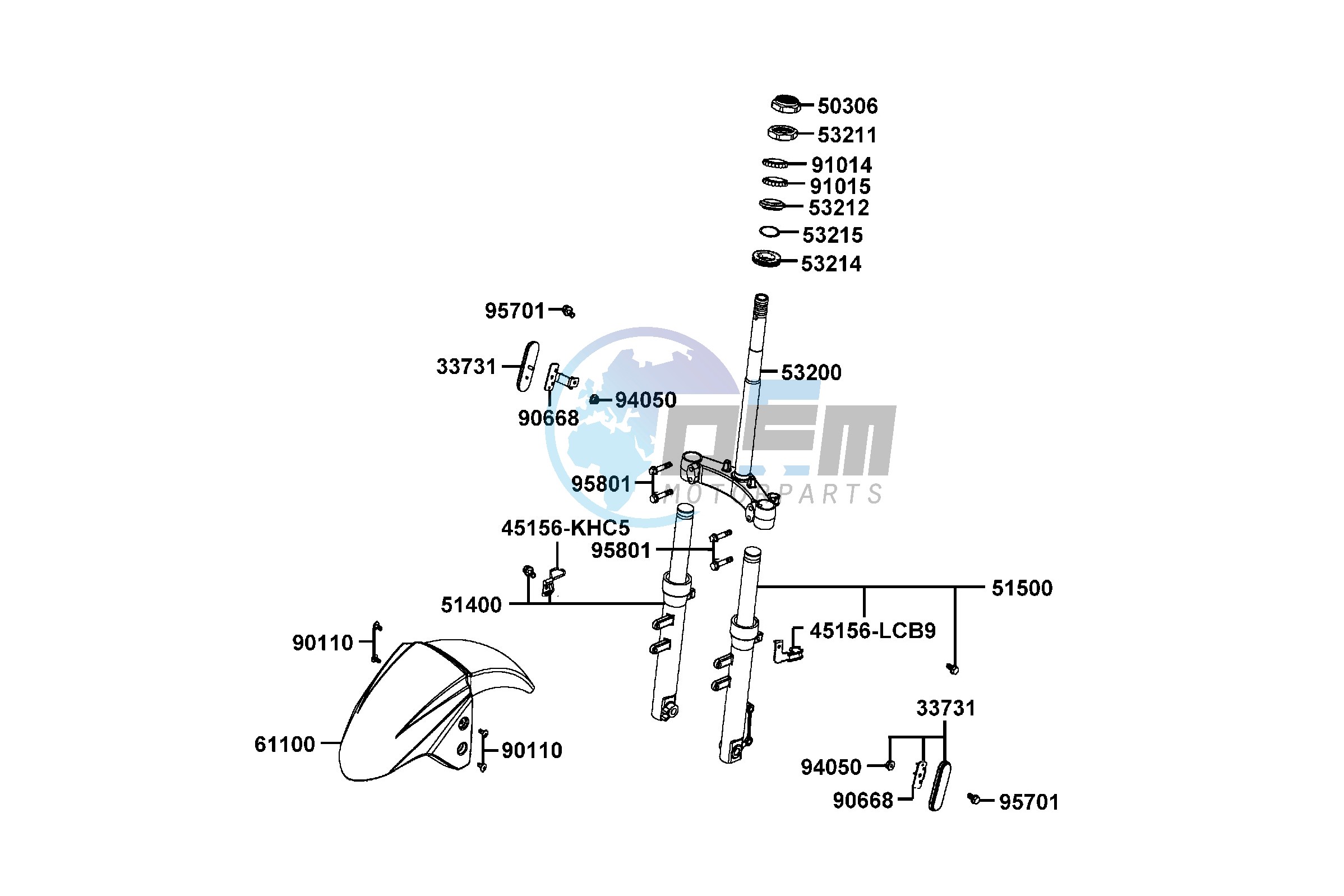 Steering Stem  - Front Cushion