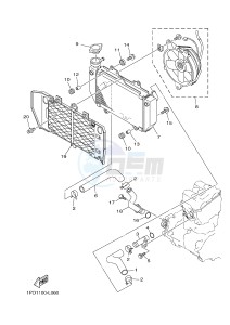 YFZ450 YFZ450B (1PD2 1PD3 1PD1) drawing RADIATOR & HOSE