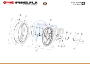 BYE-BIKE-25-KM-H-EURO4-HOLLAND-CARGO-RED drawing REAR WHEELS