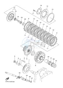 XVS950CR XV950R XV950 R-SPEC (B33A) drawing CLUTCH