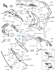 NINJA ZX-10R ZX1000SJF XX (EU ME A(FRICA) drawing Cowling Lowers