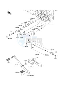 VN 1700 E [VULCAN 1700 CLASSIC] (9G-9FA) E9F drawing GEAR CHANGE MECHANISM