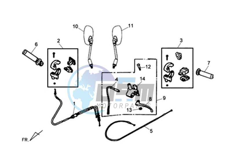 MIRRORS / CABLES / BRAKE LEVER