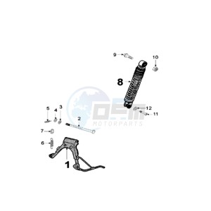 LUDIX 10 SP BLASTER drawing REAR SHOCK AND STAND