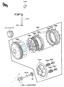 KLT 250 C [PRAIRIE] (C2-C3) [PRAIRIE] drawing CLUTCH -- 84-85 C2_C3- -