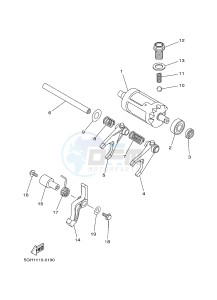 YFM450FWAD YFM45FGPAD GRIZZLY 450 EPS (1CTU 1CTV) drawing SHIFT CAM & FORK