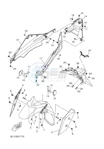 YP400RA EVOLIS 400 ABS (BL12) drawing FENDER