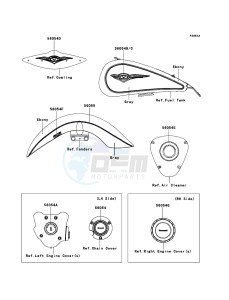 VN1700_CLASSIC_TOURER_ABS VN1700DBF GB XX (EU ME A(FRICA) drawing Decals(Ebony/Gray)