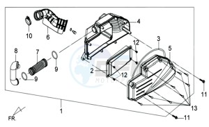 JOYRIDE 125 drawing AIRFILTER