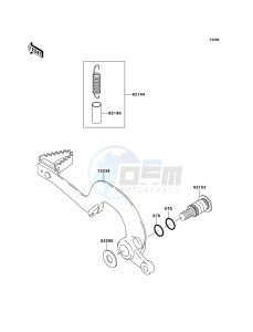 KX250F KX250T7F EU drawing Brake Pedal