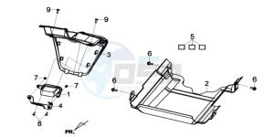 GTS 125I EURO4 SPORT L7 drawing UNDERTAIL / COOLER COWLING