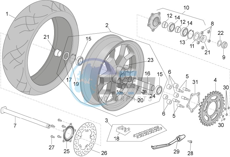 Rear wheel