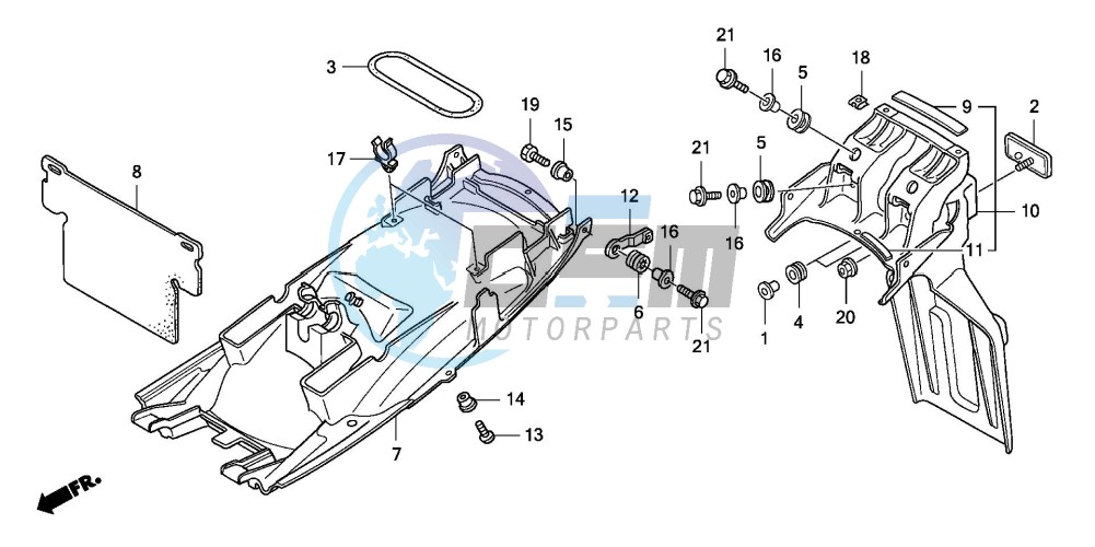 REAR FENDER (CBF600S6/SA6/N6/NA6)