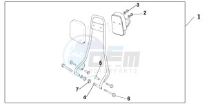 CB250 NIGHTHAWK drawing BACKREST