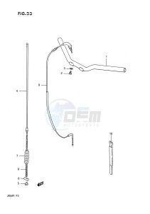 JR50 (P3) drawing HANDLEBAR - CABLE