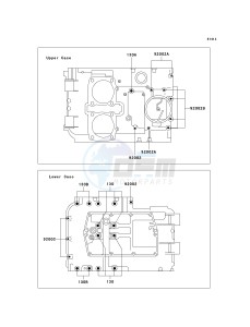 EX 500 D [NINJA 500R] (D6F-D9F) D8F drawing CRANKCASE BOLT PATTERN