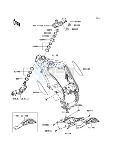 NINJA ZX-10R ZX1000E8F FR GB XX (EU ME A(FRICA) drawing Frame