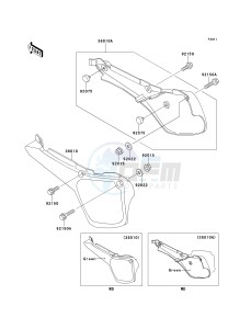 KX 60 B [KX60] (B10-B14) [KX60] drawing SIDE COVERS-- KX60-B10_B11- -