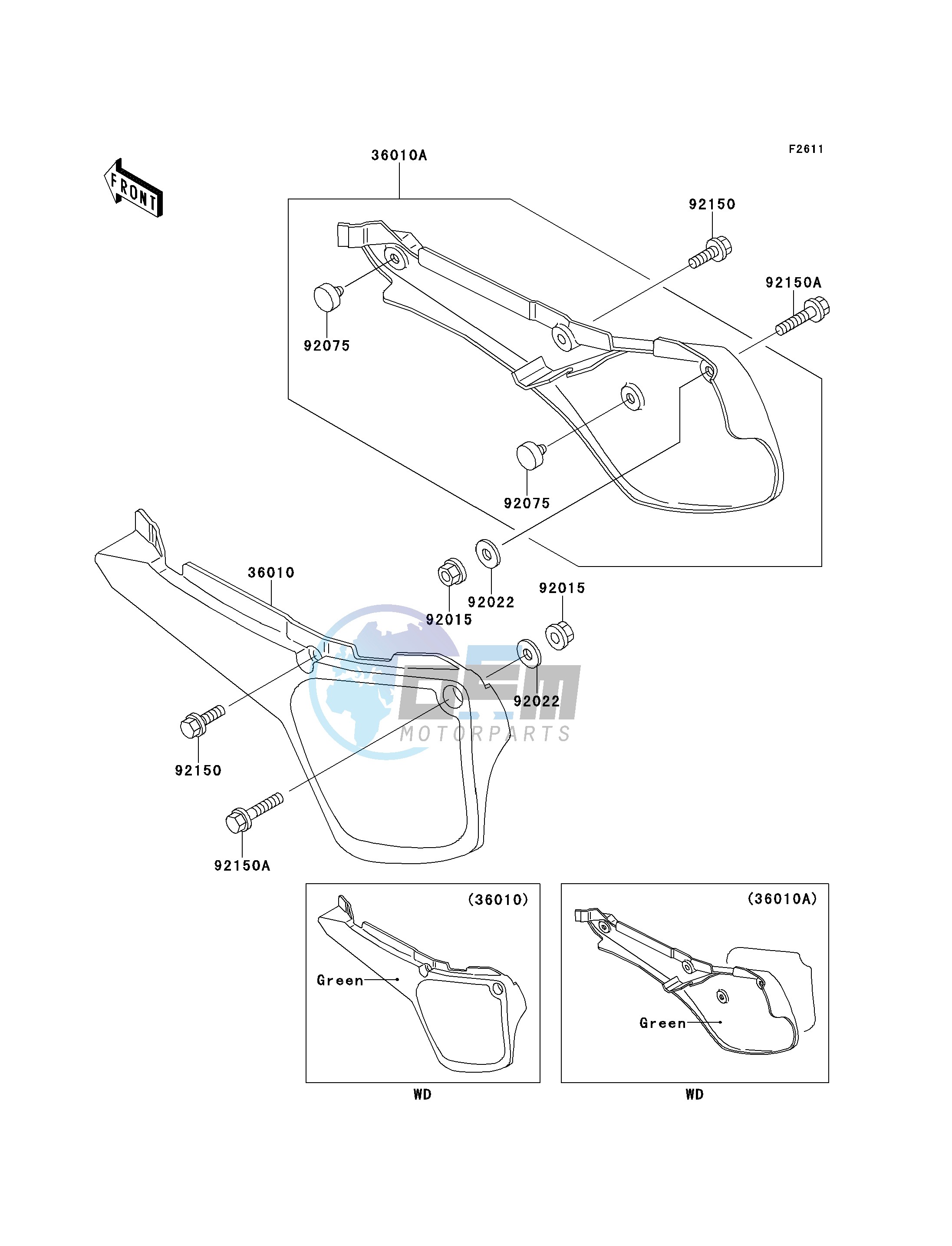 SIDE COVERS-- KX60-B10_B11- -