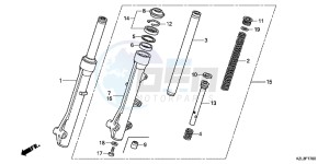 NSC110E Vision 110 - NSC110E UK - (E) drawing FRONT FORK