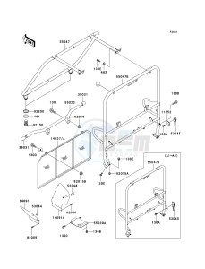 KAF 950 A [MULE 2510 DIESEL] (A1-A3) [MULE 2510 DIESEL] drawing GUARDS_CAB FRAME