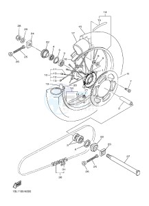 YZ450F (B111 B112 B113 B114) drawing REAR WHEEL 1