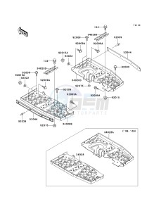 KVF 400 D [PRAIRIE 400] (D1-D4) [PRAIRIE 400] drawing FOOTRESTS