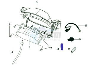 JOYRIDE 200 E2 - 2004 drawing DASHBOARD / SPEEDOMETER CABLE / WIRING HARNASS