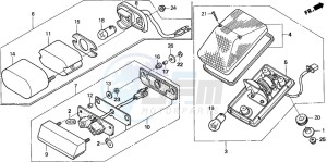 XR250R drawing TAILLIGHT