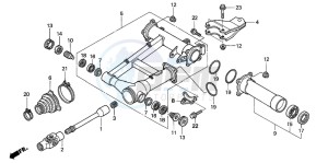 TRX400FA FOURTRAX AT drawing SWINGARM