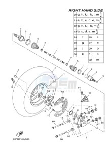 YFM550FWAD YFM5FGPHD GRIZZLY 550 EPS HUNTER (1HSM) drawing REAR WHEEL 2