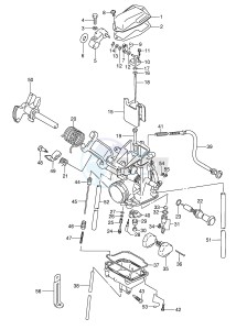 DR350 (E3) drawing CARBURETOR (MODEL R S T)