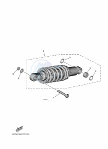 TRACER 9 MTT890 (B5U9) drawing REAR SUSPENSION