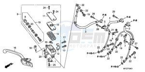 CB600FA9 Spain - (SP / ABS) drawing FR. BRAKE MASTER CYLINDER (CB600FA/FA3)