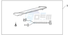 GL18009 France - (F / AB CMF NAV) drawing REAR SPOILER BLOODSTONE RED METALLIC