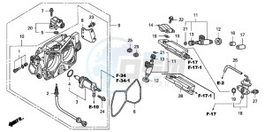 VTX1800C drawing THROTTLE BODY