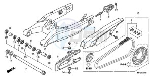 CB600FA3A F / ABS CMF ST drawing SWINGARM