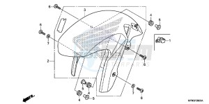 CB1000RE CB1000R E drawing FRONT FENDER