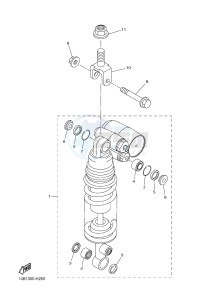 YZF-R1 R1 1000 (1KBT 1KBU) drawing REAR SUSPENSION